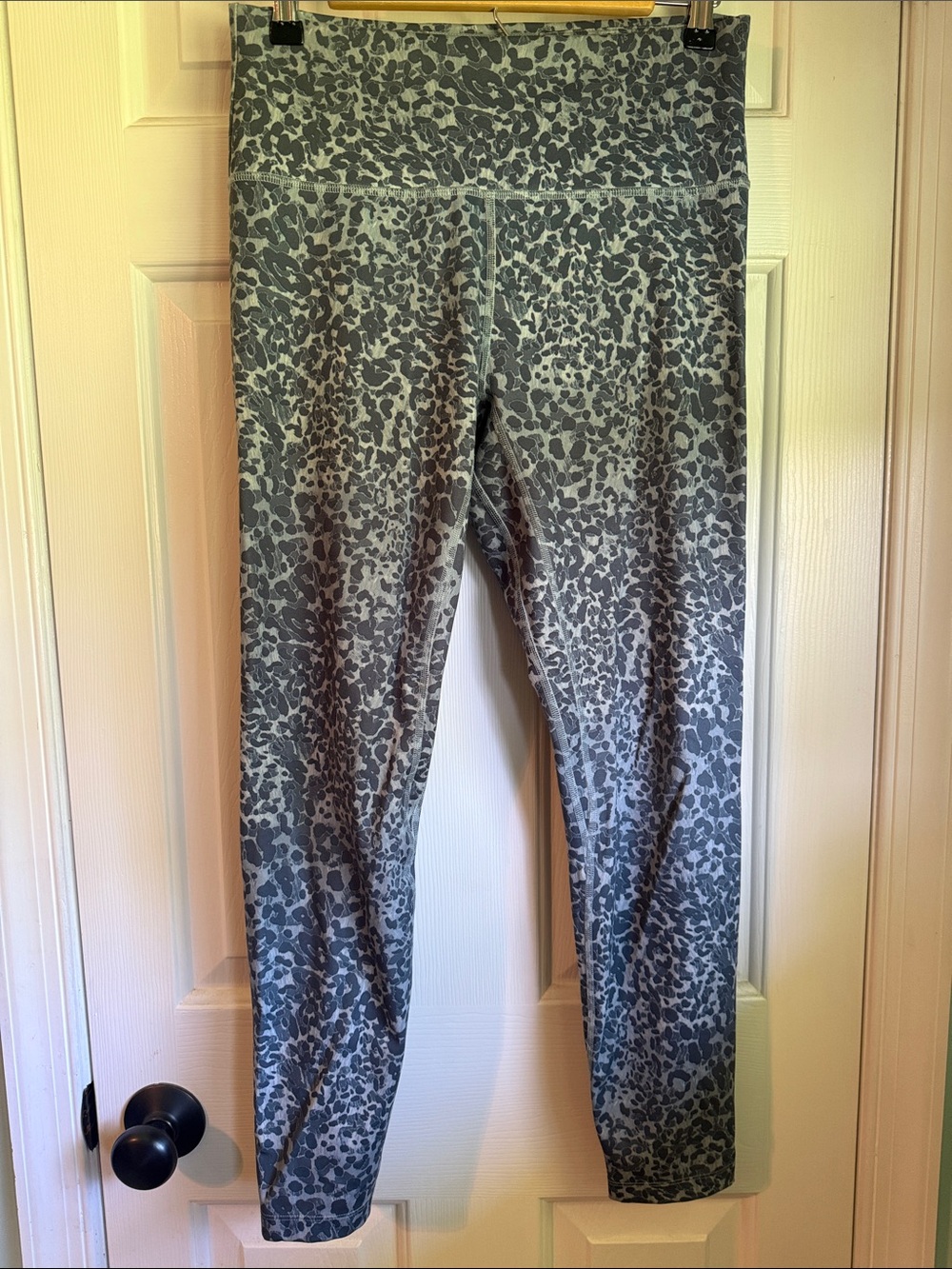 Green Leopard Print High-Waist Leggings